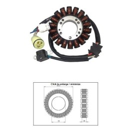 DZE uzwojenie alternatora stator yamaha yfm 250 bruin '05-'06; yfm 250 big bear '07-'09; yfm 250 bear tracker '01-'05; yfm 660…