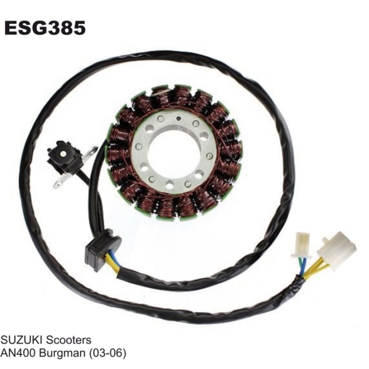 ELECTROSPORT uzwojenie alternatora (stator) suzuki an 400 burgman (03-06) ( z impulsatorem)