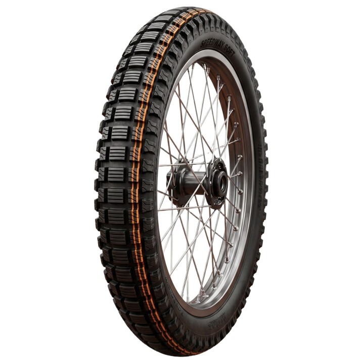 MITAS OPONA 2.75-22 SPEEDWAY SOFT 50R NHS TT (PODWÓJNY POMARAŃCZOWY PASEK) TYŁ DOT 2025 (DOT:XTDP) (ZAMIENNIK:70000351)