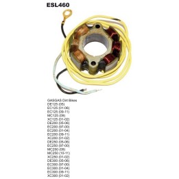 ELECTROSPORT uzwojenie alternatora (stator) ze światłami gas gas 125/200/250/300 97-11