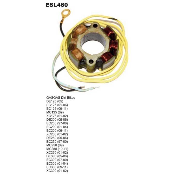 ELECTROSPORT uzwojenie alternatora (stator) ze światłami gas gas 125/200/250/300 97-11
