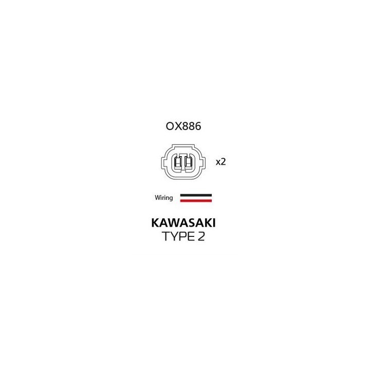 OXFORD złącze (przewód / przejściówka / kabel / przedłużacz) kierunkowskazów LED i żarówkowych do kostki oem kawasaki typ 2