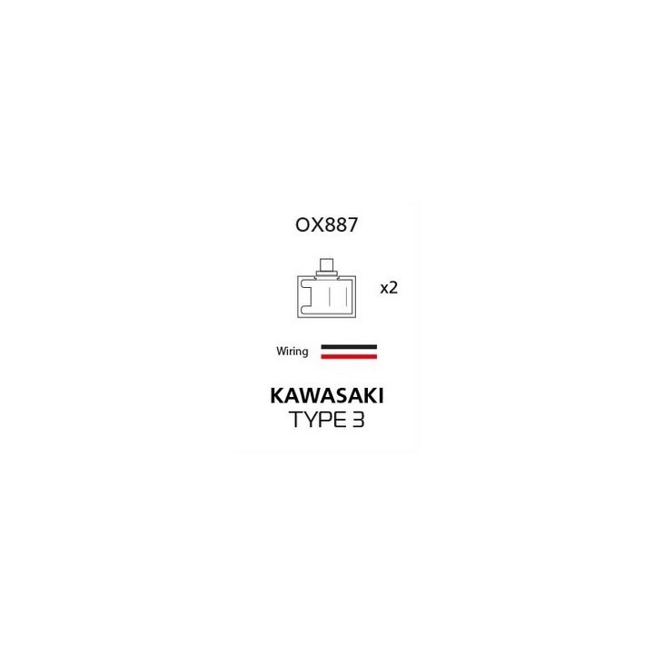 OXFORD złącze (przewód / przejściówka / kabel / przedłużacz) kierunkowskazów LED i żarówkowych do kostki oem kawasaki typ 3