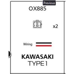 OXFORD przejściówka przerywacza do kierunkowskazów LED (2 sztuki w zestawie) pasuje do honda.kawasaki (stary kod: OF780)