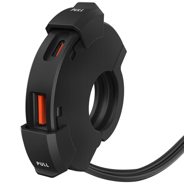 BIKETEC motocyklowe podwójne gniazdo USB qc 3.0 + pd - 48W power ring (na kierownice) (el)