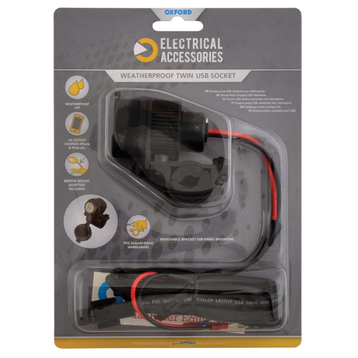 OXFORD gniazdo zapalniczki 12V wejście USB (el)