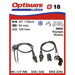 TECMATE Optimate gniazdo zapalniczki din 12V z automatycznym zamknięciem i przewodem do podłączenia do akumulatora (el)