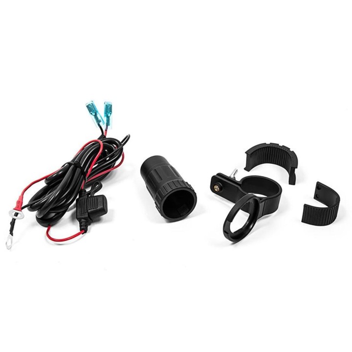 BIKETEC adapter do gniazd USB i zapalniczki montowane na kierownice - komplet (el)