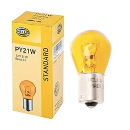 HELLA żarówka 21W 12V BAU15S PY21W (orange) - pomarańczowa kierunkowskaz 1 sztuka