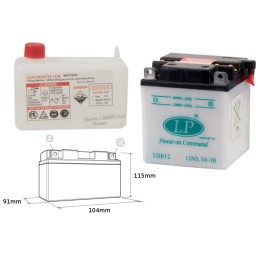 LANDPORT akumulator 12N5,5A-3B (md 12N5,5A-3B) 12V 5,5AH 105X91X115 obsługowy - elektrolit osobno (4) UE2019/1148 - wycofany z…
