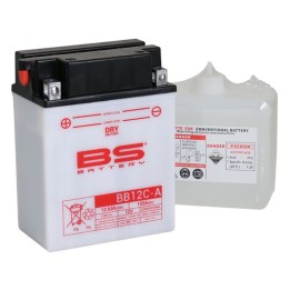 BS BATTERY BS akumulator BB12C-A (YB12C-A) 12V 12AH 134X80X175 obsługowy - elektrolit osobno (155A) UE2019/1148 (4)