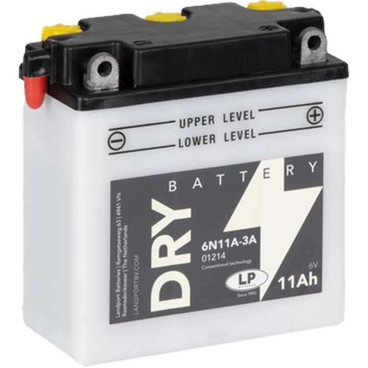 LANDPORT akumulator 6N11A-3A (md 6N11A-3A) 6V 11AH (ccn 80) 122X62X131 obsługowy - elektrolit osobno (6) UE2019/1148