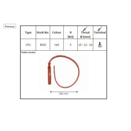 NGK fajka na świece gumowa prosta przewód 50 cm