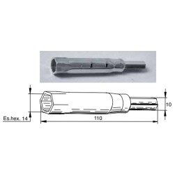 BUZZETTI klucz do świec zapłonowych honda 14MM 110MM