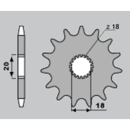 PBR zębatka przednia 393 15 18NC (łańc. 520) (made in italy)