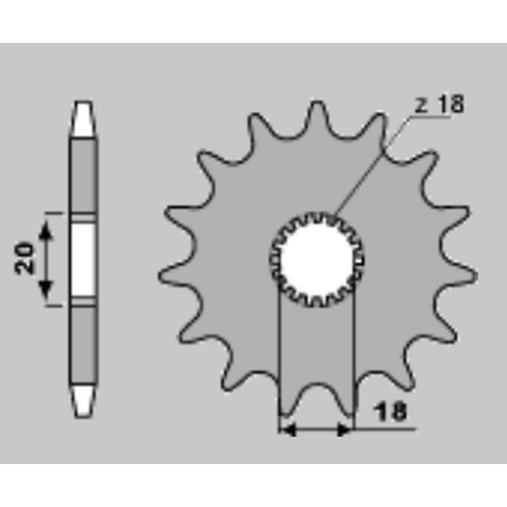 PBR zębatka przednia 393 15 18NC (łańc. 520) (made in italy)