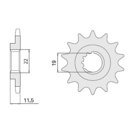 CHT zębatka przednia 4101 16 suzuki dr 125 85-00 (JTF409.16) (409-16)