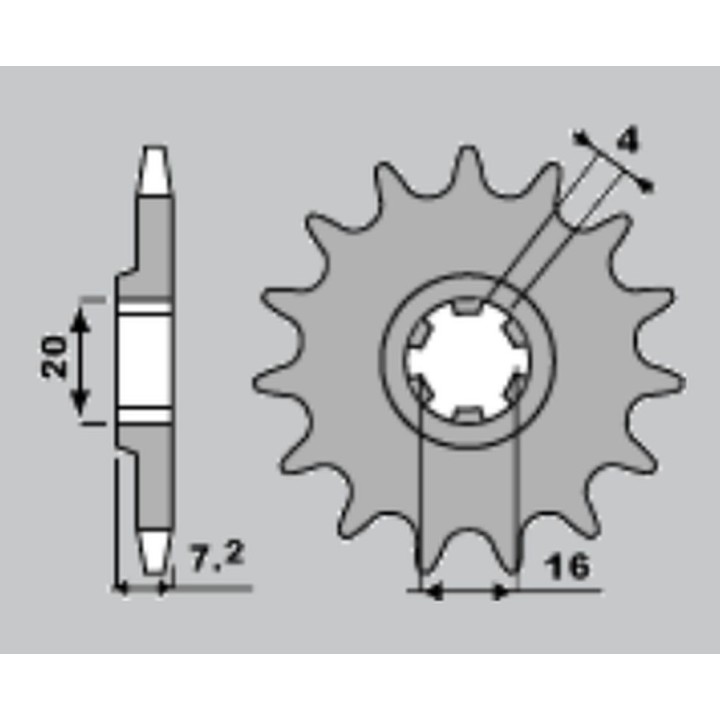 JR zębatka przednia 413 12 suzuki rmx 50/ ts 50