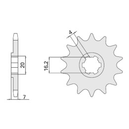 CHT zębatka przednia 413 12 suzuki ts 50X`84-96, rmx 50`97-99 (JTF413.12) (413-12)