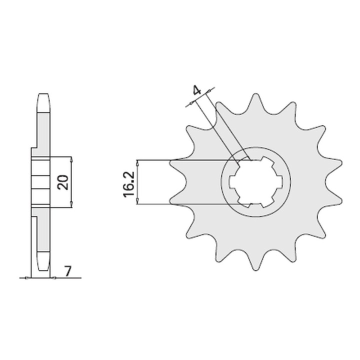 CHT zębatka przednia 413 12 suzuki ts 50X`84-96, rmx 50`97-99 (JTF413.12) (413-12)