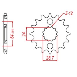GROSSKOPF zębatka przednia 526 17 kawasaki zzr 1200/1400 (JTF517.17) (łańc. 530) (52617JT)