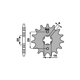 PBR zębatka przednia 425 17 18NC (łańc. 428) (made in italy)