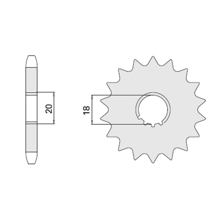 CHT zębatka przednia 426 14 suzuki gn 125 91-00, gs 125 (JTF426.14) (426-14)