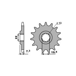 PBR zębatka przednia 434 16 18NC dr 400/GN 400 (JTF434.16) (łańc. 520) (made in italy)