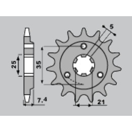 CHT zębatka przednia 437 15 suzuki dr 600/650 (437-15) (JTF437.15)