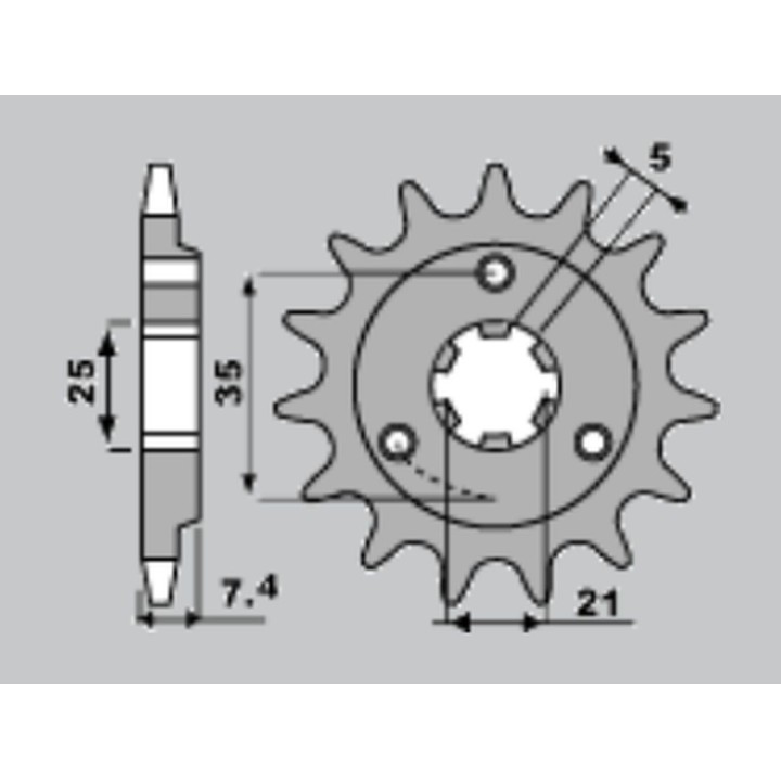 CHT zębatka przednia 437 15 suzuki dr 600/650 (437-15) (JTF437.15)