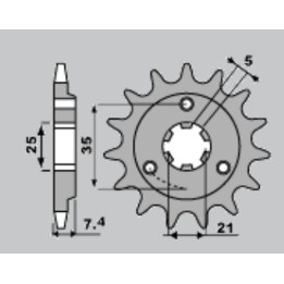 PBR zębatka przednia 437 16 18NC suzuki dr 600/650 85-95 (JTF437.16) (łańc. 520) (made in italy)