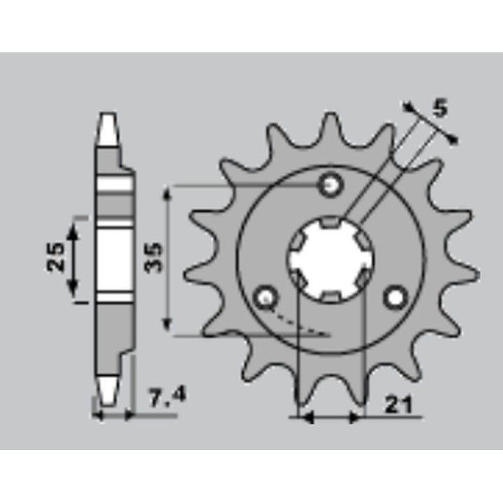 PBR zębatka przednia 437 16 18NC suzuki dr 600/650 85-95 (JTF437.16) (łańc. 520) (made in italy)