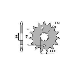 PBR zębatka przednia 438 14 18NC suzuki gsx 400 f 81-86, gr 650 (-1) (łańc. 520) (made in italy)