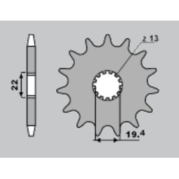 PBR zębatka przednia 439 15 18NC suzuki gr 650 (83-85), gsx 400 f (łańc. 530) (made in italy)