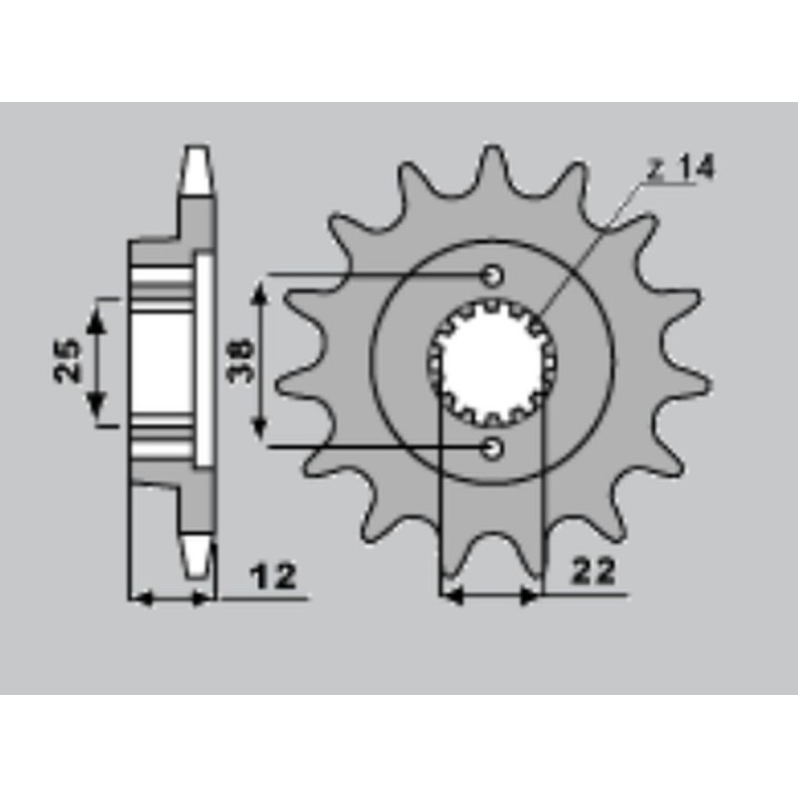 CHT zębatka przednia 495 15 ducati 750 paso 87-90 (495-15)