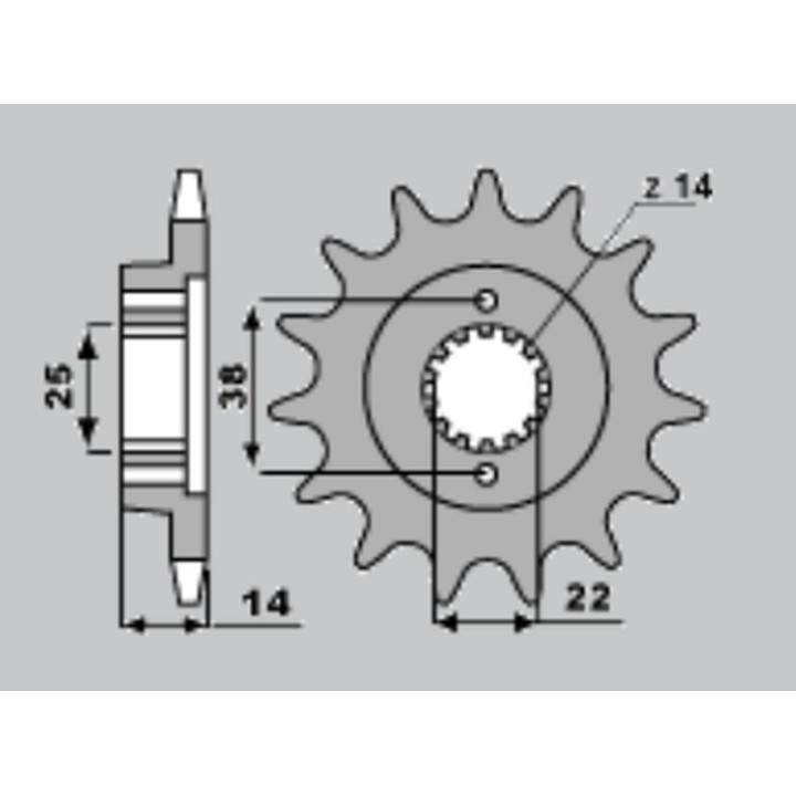 CHT zębatka przednia 497 15 cagiva elefant 750/900 (4012-15)