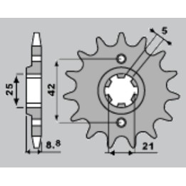 PBR zębatka przednia 507 13 18NC kawasaki kx 250 86 (łańc. 520) (made in italy)