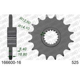 AFAM 2026/04 zębatka przednia 2078 16 z gumą aprilia 1000, bmw f 800 (JTF704.16RB) (łańc. 525)