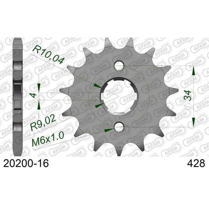 AFAM 2026/04 zębatka przednia 259 16 honda xl 125, nx 125 (JTF259.16) (łańc. 428)
