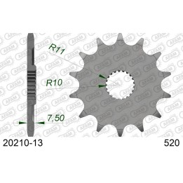 AFAM 2026/04 zębatka przednia 2120 13 honda cr 125R '04-'07, crf 250R/X '04-'17 (JTF1323.13) (łańc. 520)
