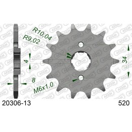 AFAM 2026/04 zębatka przednia 267 13 honda crf 230L '08-'10, xl 250R '84-'97 (JTF287.13) (łańc. 520)