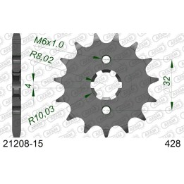 AFAM 2026/04 zębatka przednia 2182 15 yamaha wr 125R/X '09-'15, YZF125R '09-'19, MT125 '15-'17 (JTF1550.15) (łańc. 428)