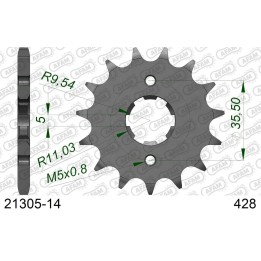 AFAM 2026/04 zębatka przednia 2053 14 yamaha tw 125 (JTF1559.14) (łańc. 428)