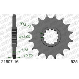 AFAM 2026/04 zębatka przednia 2091 16 yamaha FZ8 '10-'17, mt 09 '14-'20, mt 07 '14-'24 tdm 900 '02-'13 (JTF1591.16) (łańc. 525)