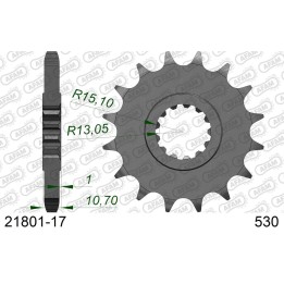 AFAM 2026/04 zębatka przednia 579 17 z gumą yamaha FZ1 '06-'15, R1 '04-'14, fj, xjr (JTF579.17RB) (łańc. 530)