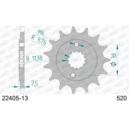 AFAM 2026/04 zębatka przednia 2116 13 suzuki ltr 450 '06-'12, ltz 400 '03-'13, rmx 450 '10-'13, kawasaki kfx 400, hyosung te 45…