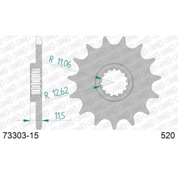 AFAM 2026/04 zębatka przednia 1252 15 ktm LC4 400/600/620/640/690 (JTF1902.15) (łańc. 520)