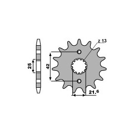 PBR zębatka przednia 513 17 18NC (łańc. 530) (made in italy)