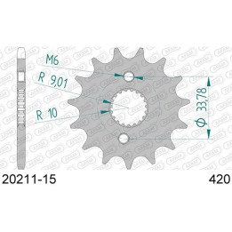 AFAM 2026/06 zębatka przednia 2157 15 honda crf 150 '07-20' (łańc. 420) (JTF1310.15SC)