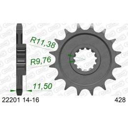 AFAM 2026/06 zębatka przednia 4101 14 suzuki drz 125 '03-'13 (łańc. 428) (JTF409.14)